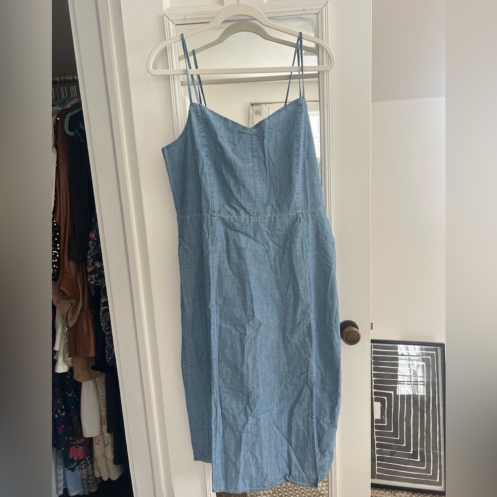 J. Crew Blue Spaghetti Strap Sundress